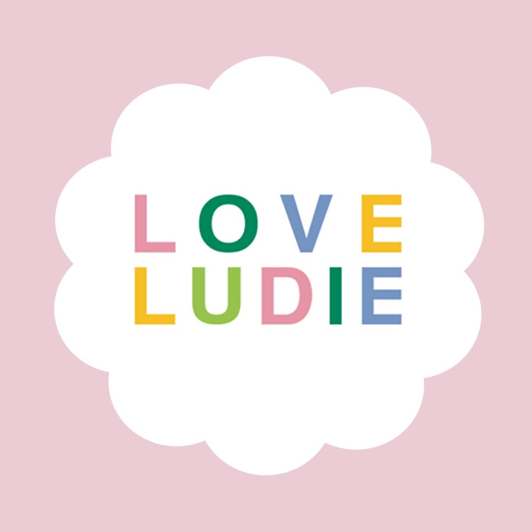 Peach, Teal, Evergreen, Love Ludie Original Artworks