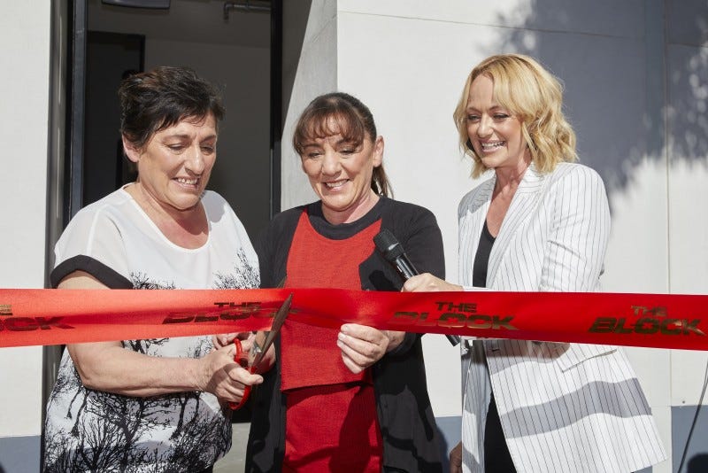 Cutting the ribbon- The Block