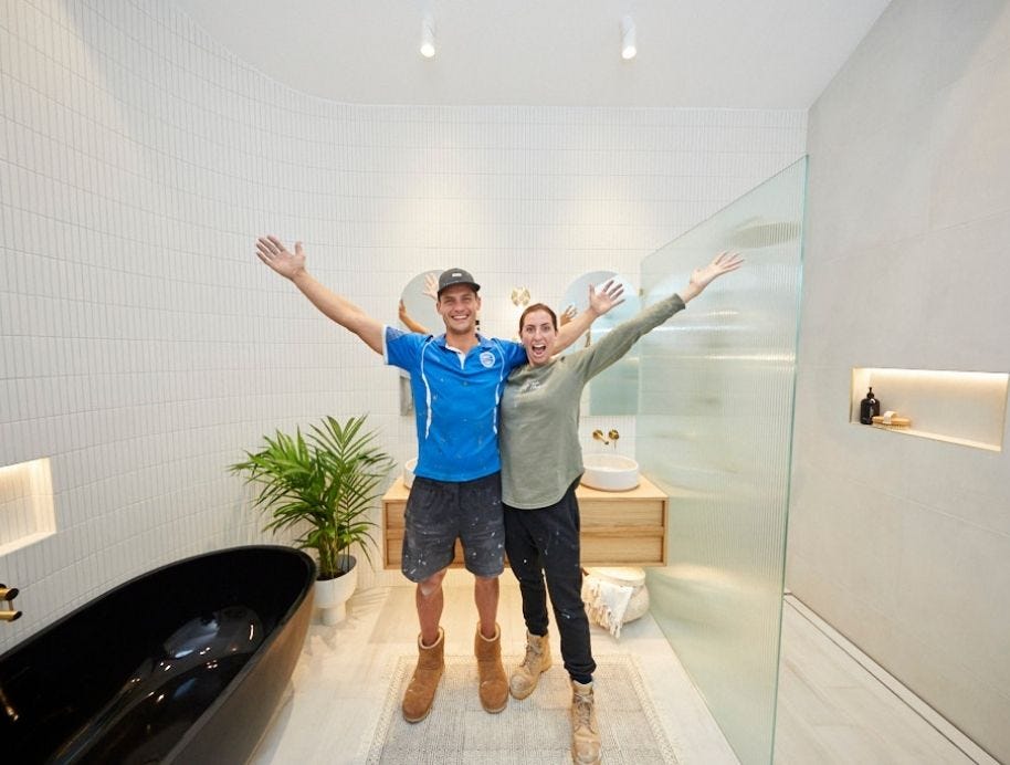 Luke and Jasmin Master Ensuite - The Block 2020