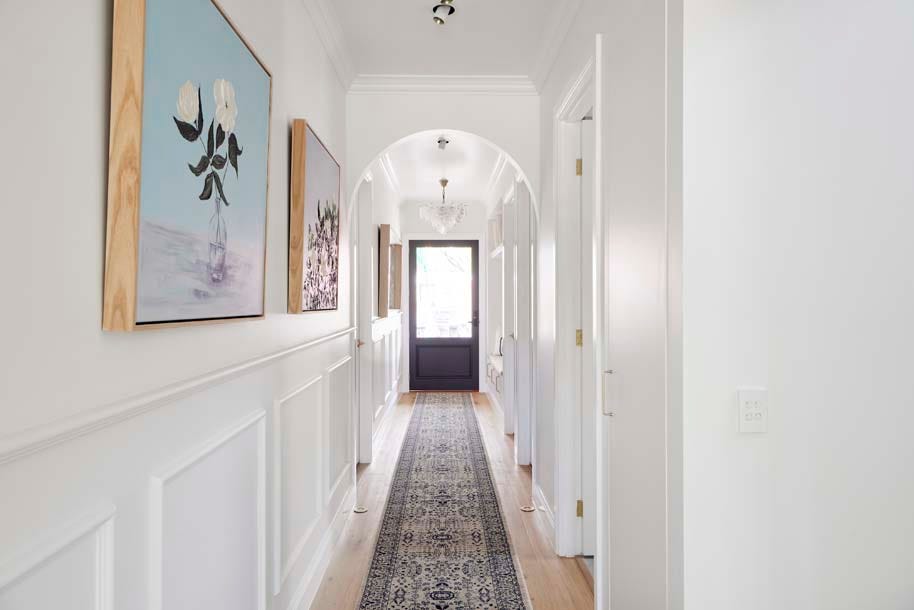 Kirsty and Jesse Block hallway and laundry