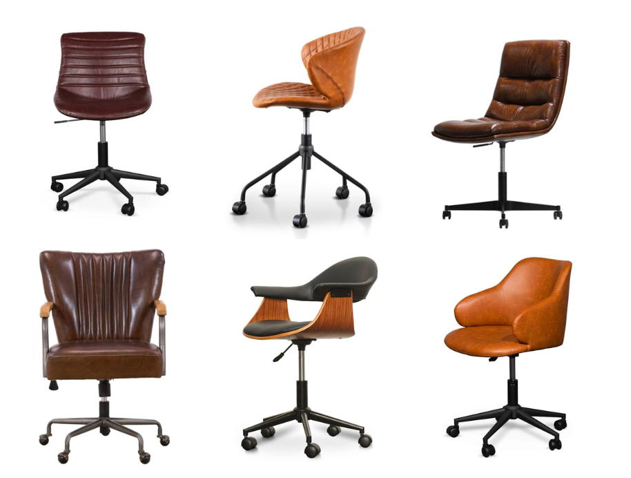 The block shop leather office chair