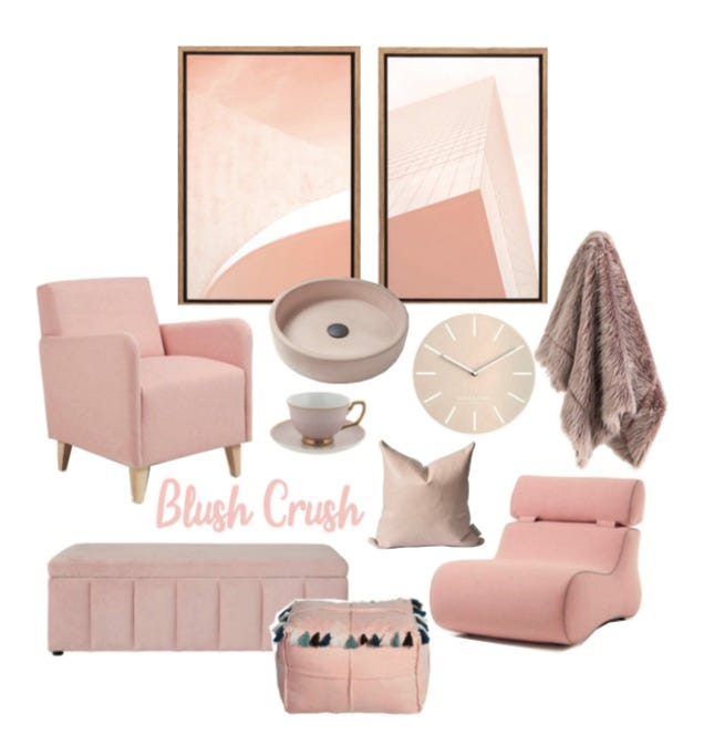 Blush Crush Mood Board The Block Shop