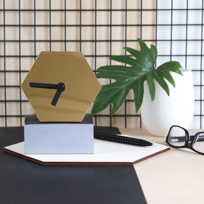 Gold desk Clock