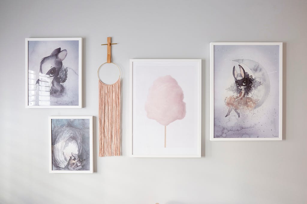 Whimsical prints used by Ronnie & Georgia in their kids bedroom