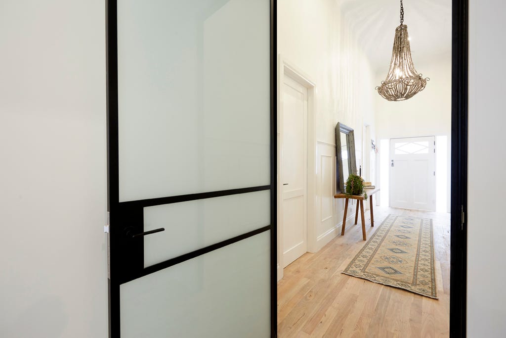 The judges loved this steel door as it helped enhance the modern part of the house