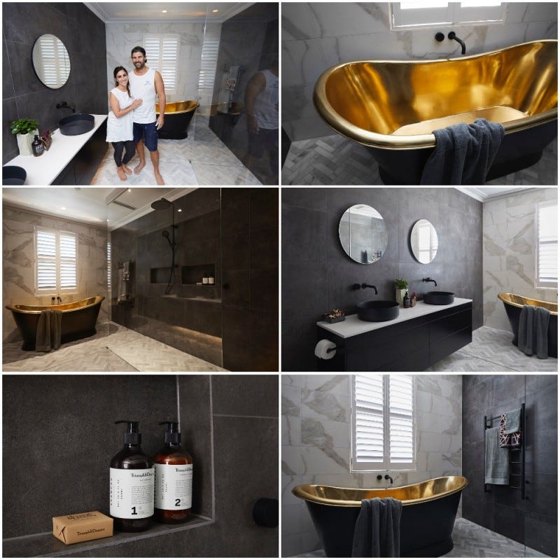 Sara and Hayden Master Ensuite Photo Collage