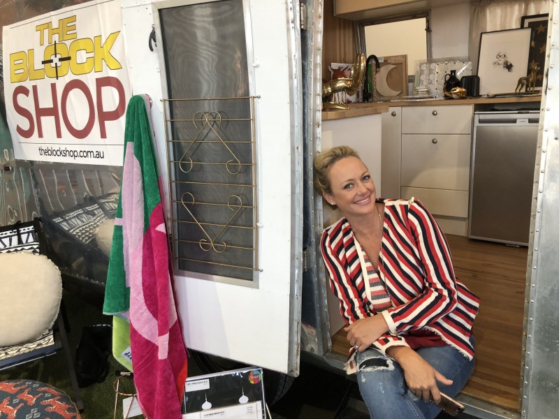  Shelley visits The Block Shop on wheels at this years Caravan transformation challenge. 