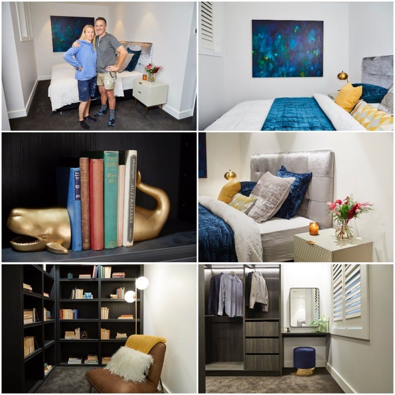 Kerrie and Spence Guest Bedroom Reveal Collage