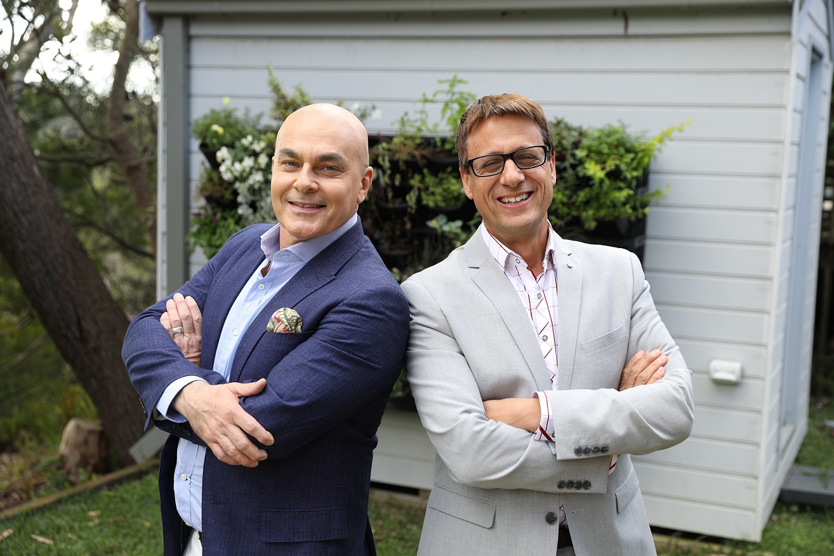   Neale Whitaker with his co-host of Love It Or List It, Andrew Winter. Pic: Foxtel 