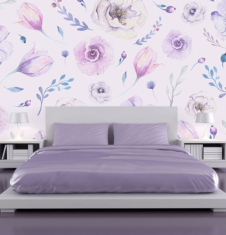  Shades of Purple full mural wallpaper 