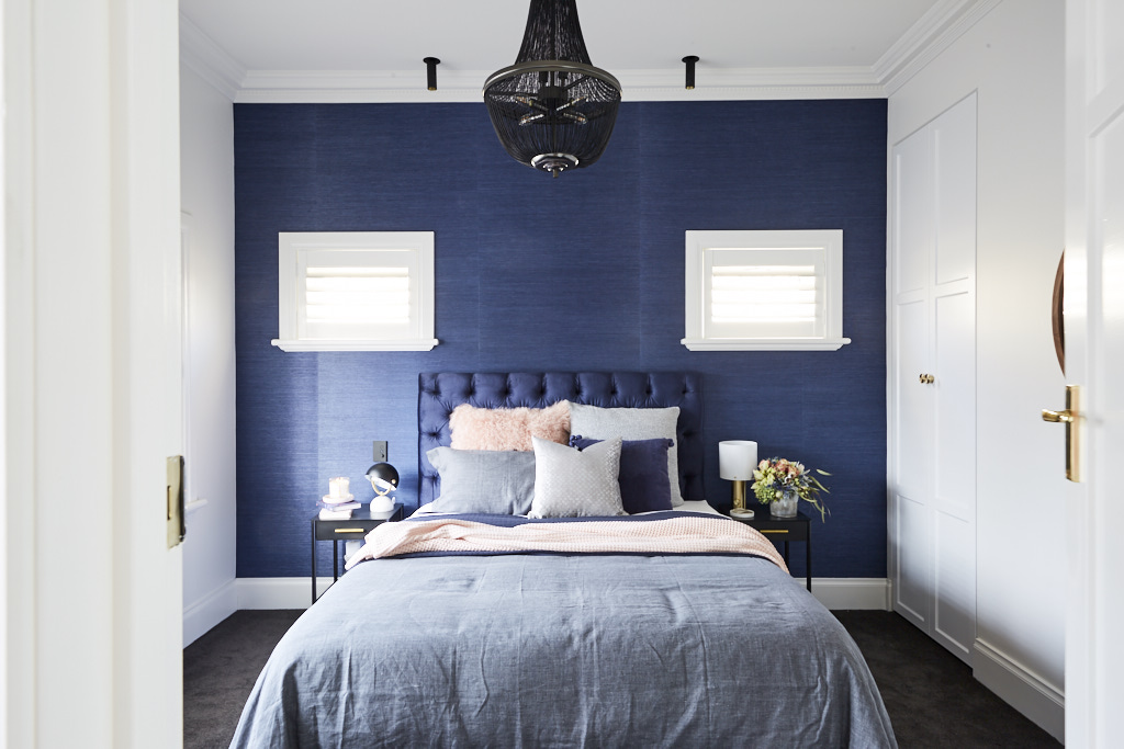Jason & Sarah's gorgeous blue-themed guest bedroom
