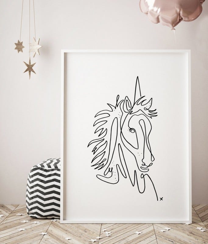 Secret Weapon Creative Unicorn Print The Block Shop