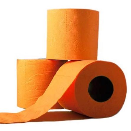 Orange Toilet paper