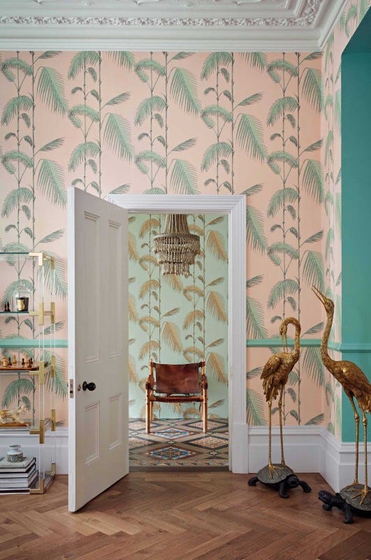 Palm Leaves wallpaper from Wallpaper Trader at The Block Shop