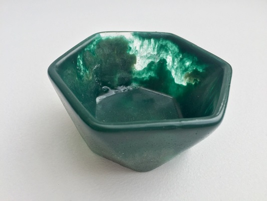  Small resin hexi bowl by Rachel Bainbridge 