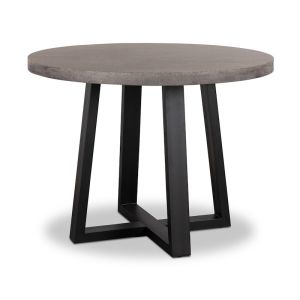 1.0m Alta Round Dining Table | Speckled Grey with Black Metal Legs