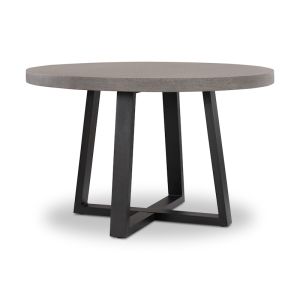 1.2m Alta Round Dining Table | Speckled Grey with Black Metal Legs
