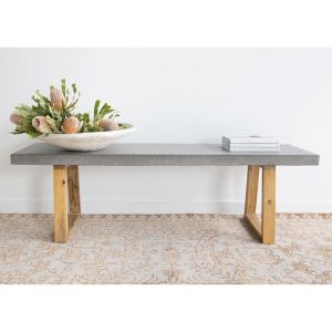 1.45m Elkstone Bench Seat | Speckled Grey and Light Honey Timber Legs