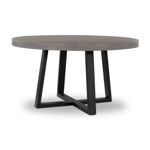 1.4m Alta Round Dining Table | Speckled Grey with Black Metal Legs | Pre-Order