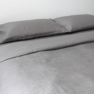 100% Hemp Linen Duvet Set | Ash