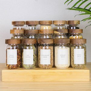 200ml Acacia Woodend Spice Jar Set