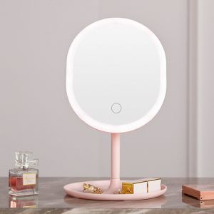 20cm Pink Rechargeable LED Light Makeup Mirror