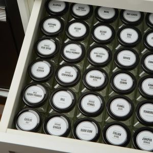 24 Square Spice Jar Set (195ml) | Black or White Lids