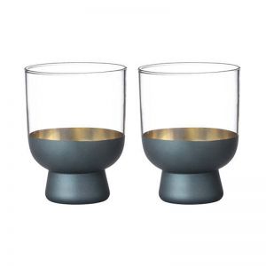 2pc Tempa Aria 240ml/10cm Glass Tumbler Water/Juice Drinking Glassware Cup Aqua