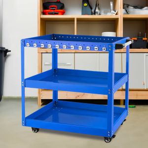 3 Tier Utility Tool Storage Trolley | Blue