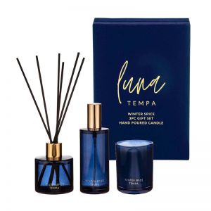 3pc Tempa Luna Winter Spice Candle/Diffuser/Room Spray Home Fragrance Décor Set