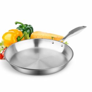 3X Stainless Steel Fry Pan Frying Pan Top Grade Induction Skillet Cooking FryPan