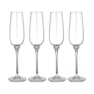 4pc Tempa Quinn 285ml Champagne Glass Sparkling Wine Drink Glassware Cup Clear