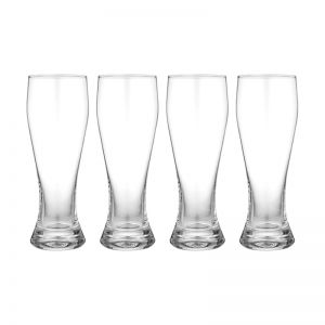 4pc Tempa Quinn 400ml Beer Glass Crystal Drinking Glassware Party Cup Set Clear