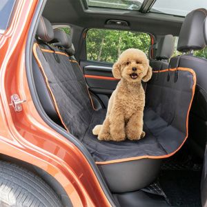 600D Oxford Cloth Waterproof Dog Car Cover Back Seat Protector Hammock Pet Mat Black