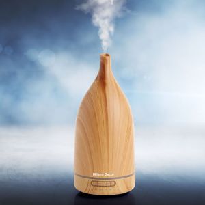 Milano Decor 100ml Ultrasonic Aroma Diffuser (inc. 3 Essential Oils) | Light Wood
