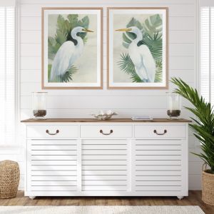Wandering Egret I | Framed Art Print