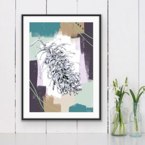 Abstract Collection Grevillea | Various Sizes | Framed Art Print by Frianki