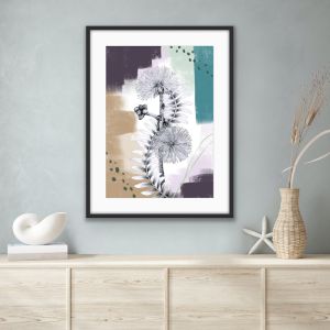 Abstract Collection Wattle | Various Sizes | Framed Art Print by Frianki