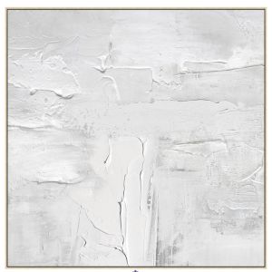 Abstract White 1 | Framed Canvas | Timber Frame