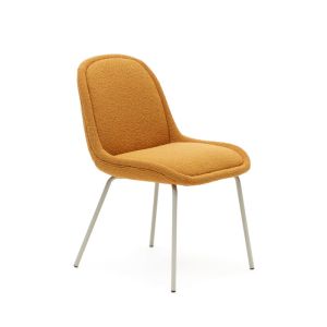 Aimin Boucle Dining Chair | Mustard