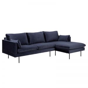 AKEMI 2 Seater Sofa with Right Chaise - Blue