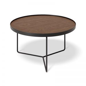 Alora Medium Coffee Table | American Walnut with Black Legs
