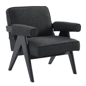 Ambrose Arm Chair | Black Boucle
