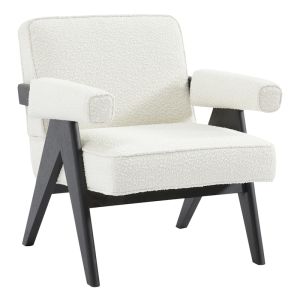 Ambrose Arm Chair | White Boucle