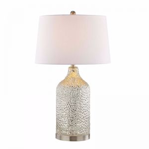 Amira Silver Textured Glass Table Lamp | by Black Mango