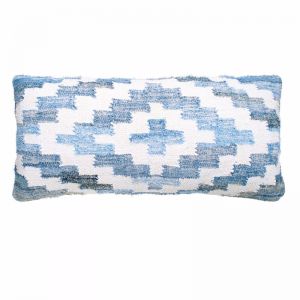 Ananya Denim & White Rectangular Cushion