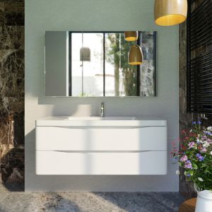 Ancona Wall Hung Vanity | 1200mm | Gloss White