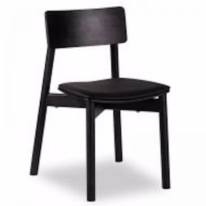 Andi Dining Chair | Black Stained Ash With Black Pad