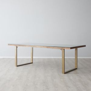 Anita Dining Table | Honey Timber | Glass Top