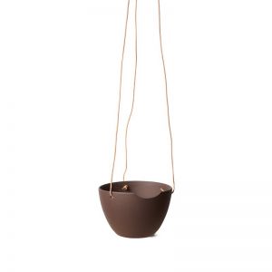 Anne Black CUT ceramic hanging pot | Brown